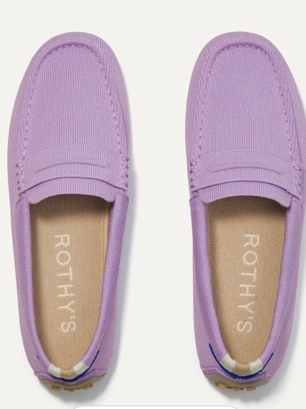 ROTHYS THE DRIVER LOAFER IN SOFT ORCHID PURPLE WASHABLE KNIT LOAFER IN SIZE W9